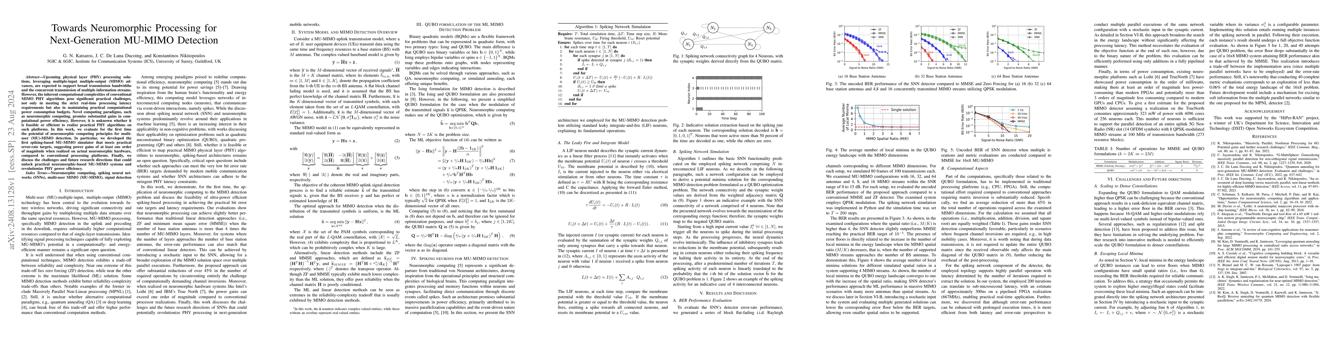 Thumbnail for Towards Neuromorphic Processing for Next-Generation MU-MIMO Detection