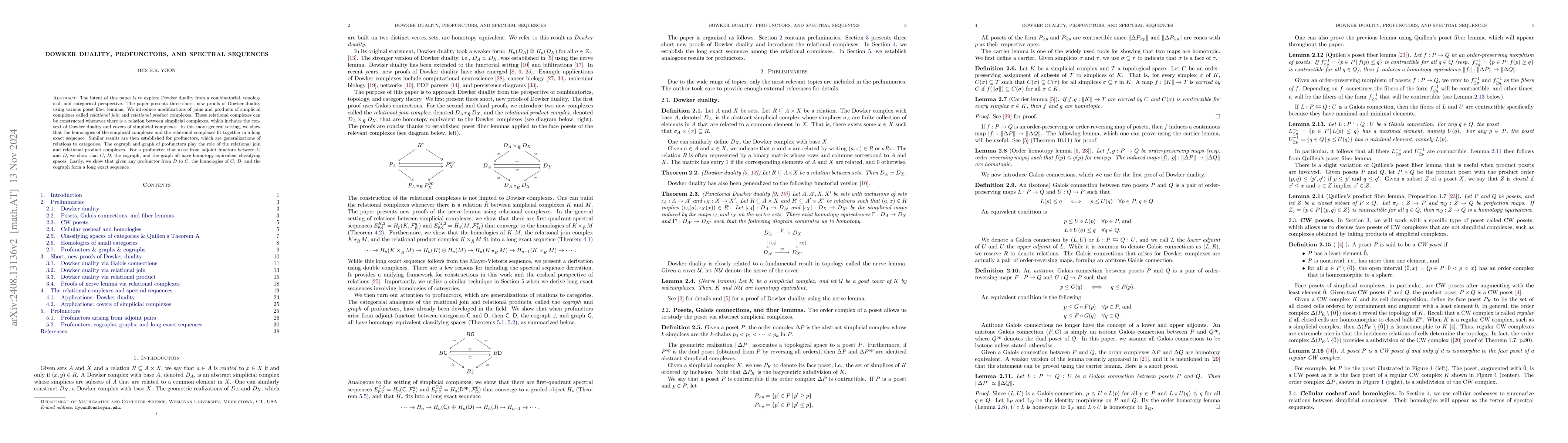 Thumbnail for Dowker duality, profunctors, and spectral sequences