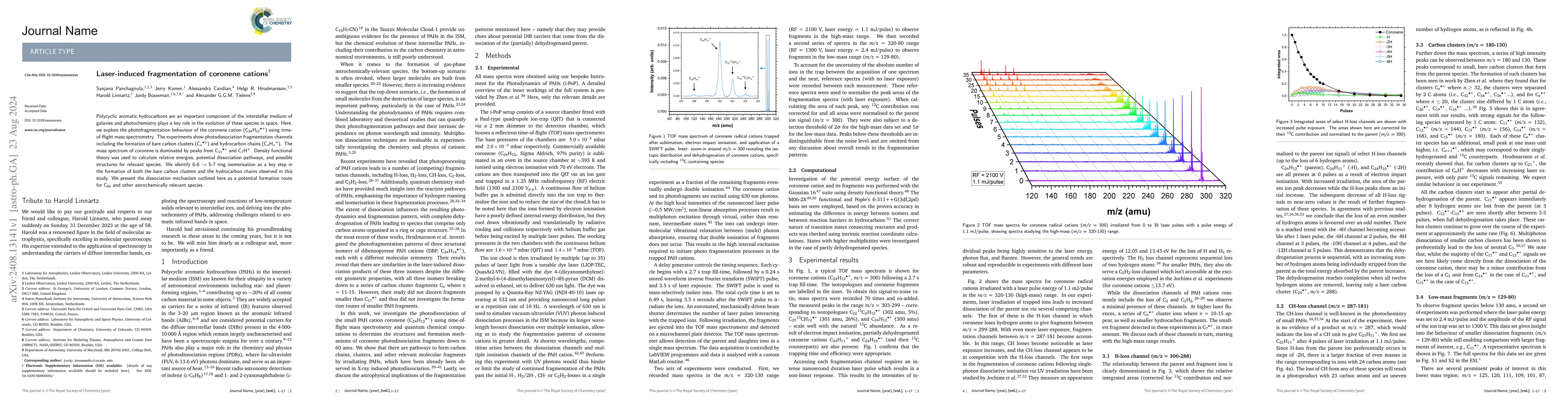 Thumbnail for Laser-induced fragmentation of coronene cations