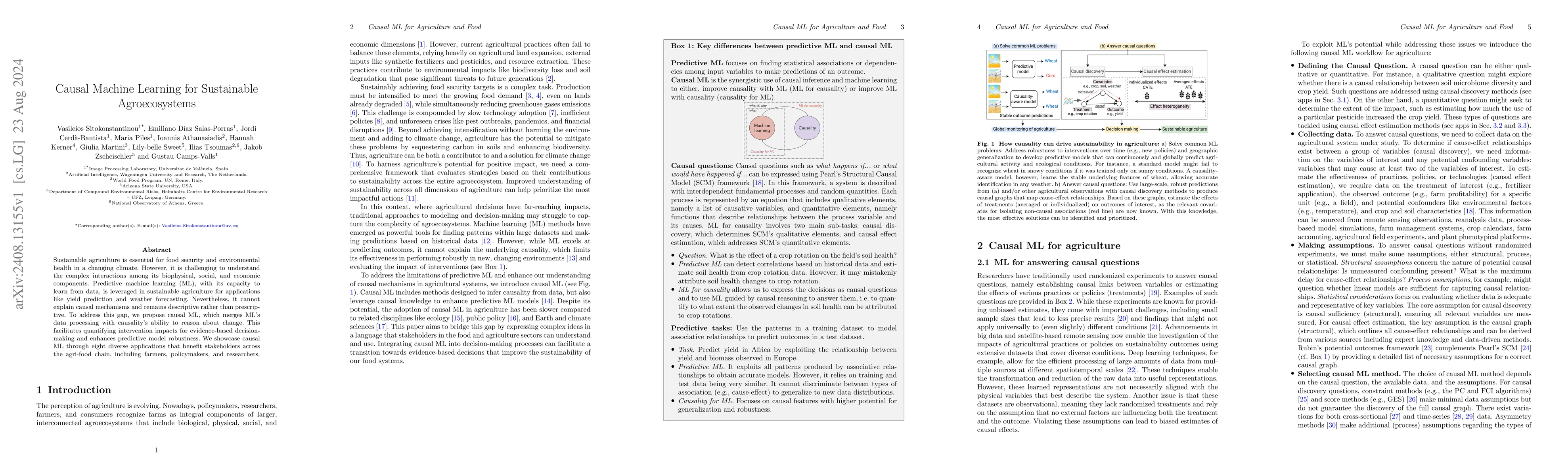 Thumbnail for Causal machine learning for sustainable agroecosystems