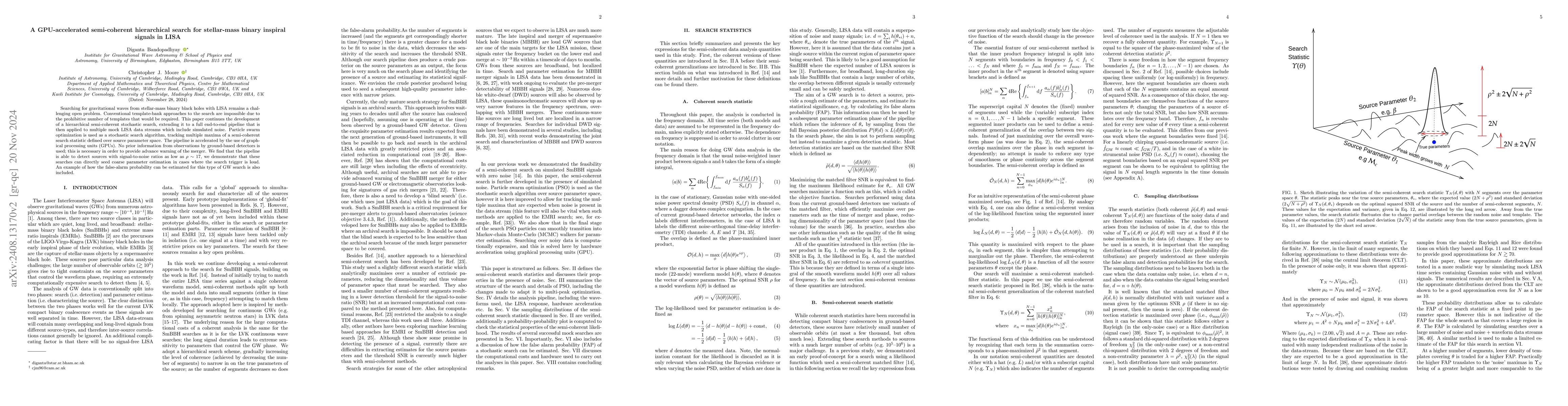 Thumbnail for A GPU-accelerated semi-coherent hierarchical search for stellar-mass
  binary inspiral signals in LISA