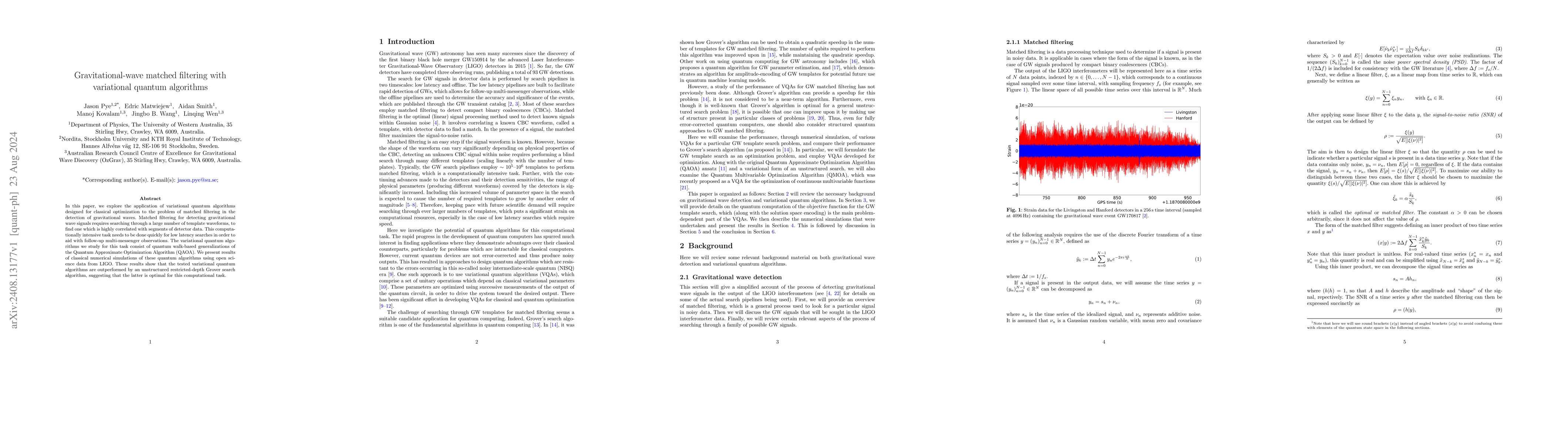 Thumbnail for Gravitational-wave matched filtering with variational quantum algorithms