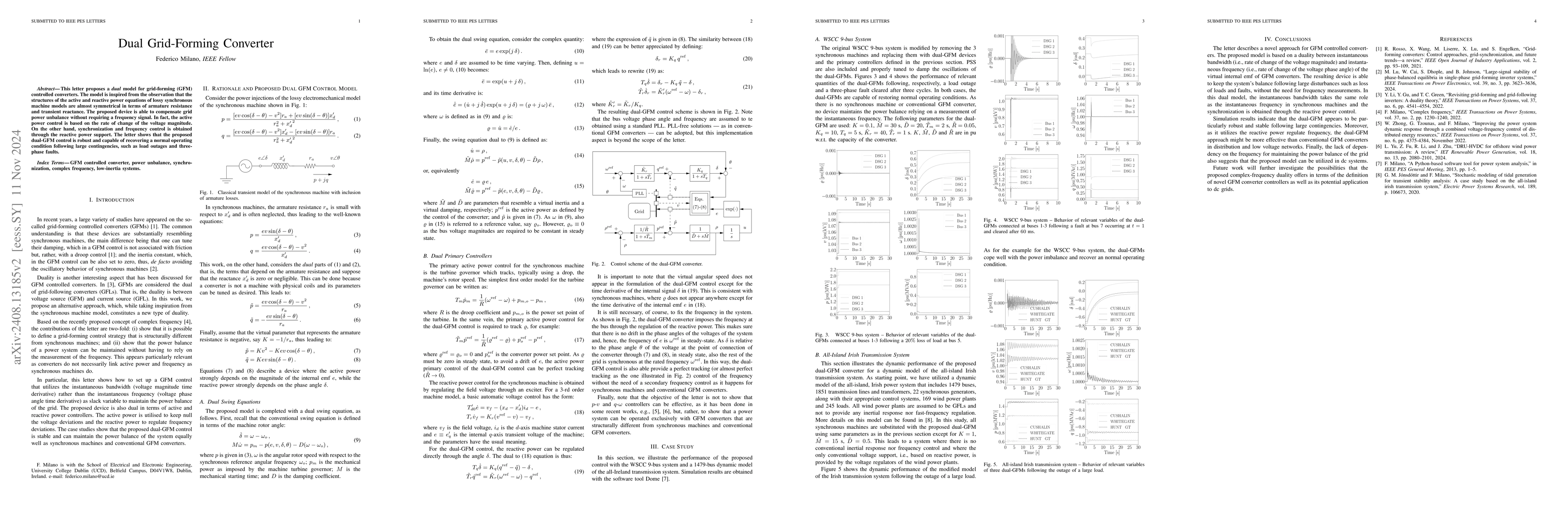 Thumbnail for Dual Grid-Forming Converter