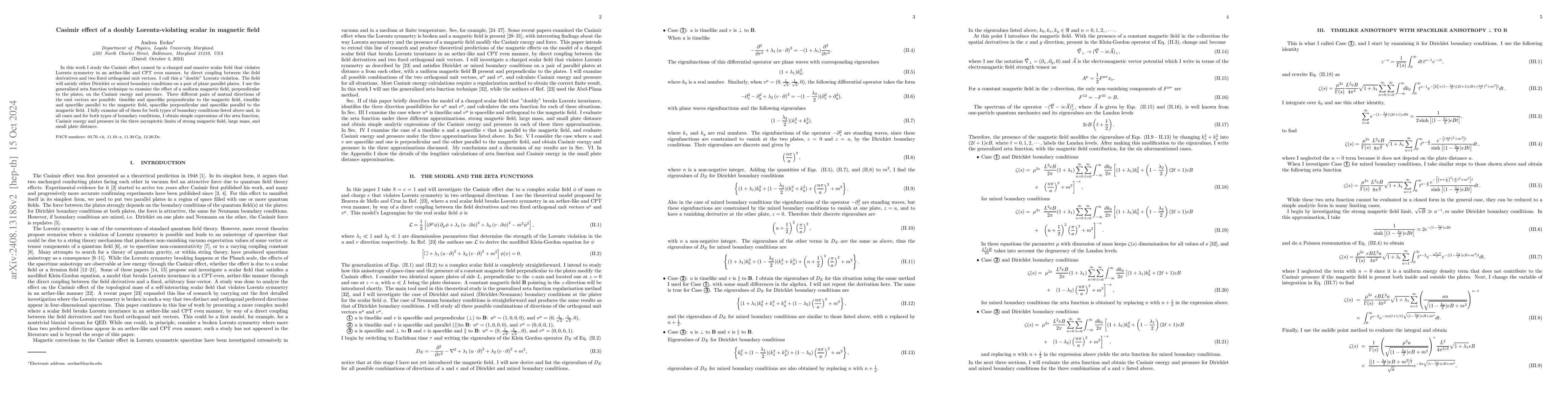 Thumbnail for Casimir effect of a doubly Lorentz-violating scalar in magnetic field