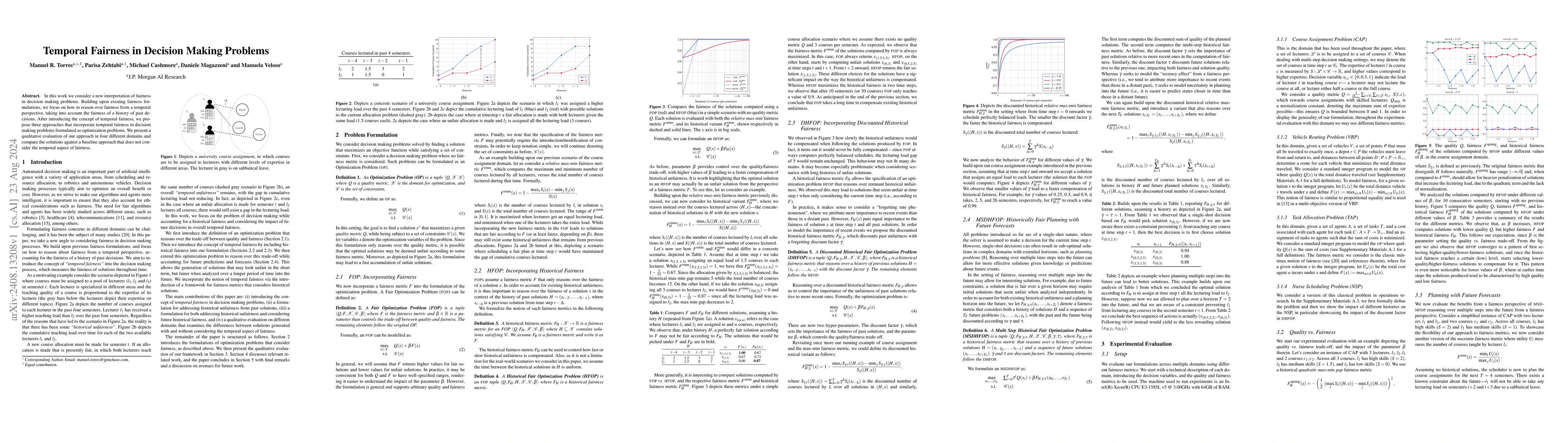Thumbnail for Temporal Fairness in Decision Making Problems