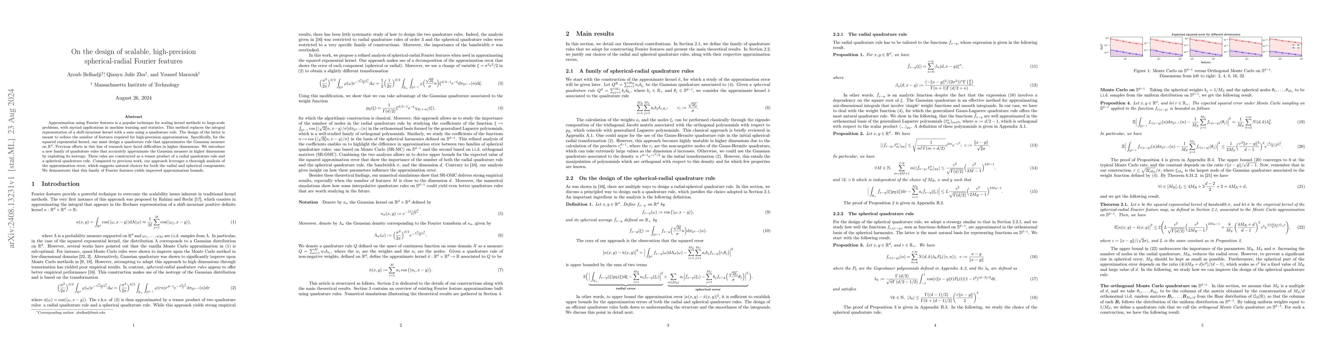 Thumbnail for On the design of scalable, high-precision spherical-radial Fourier
  features