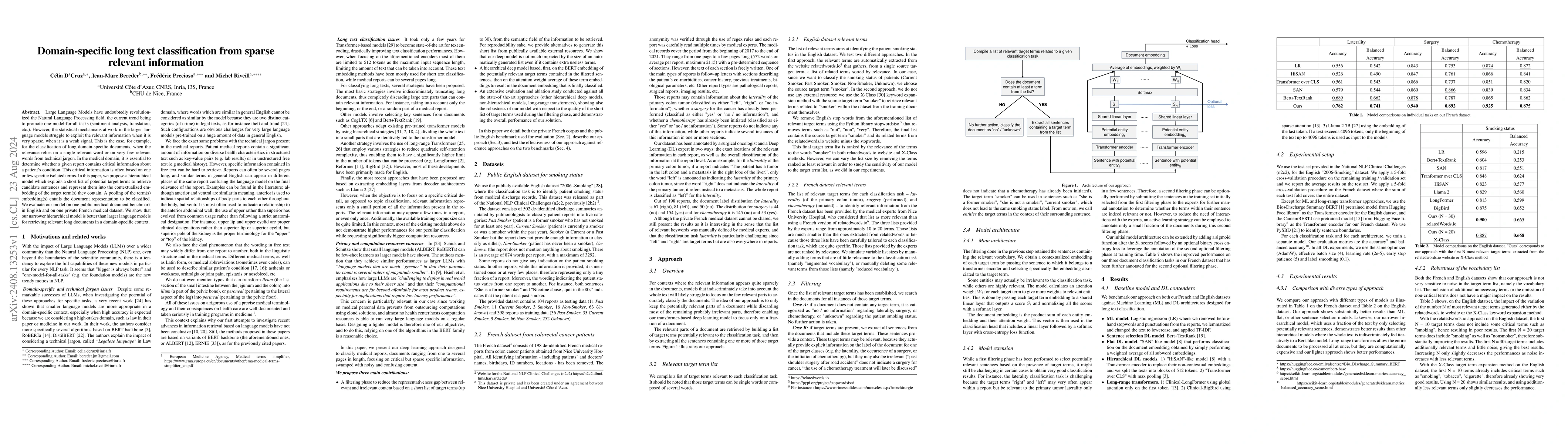 Thumbnail for Domain-specific long text classification from sparse relevant
  information