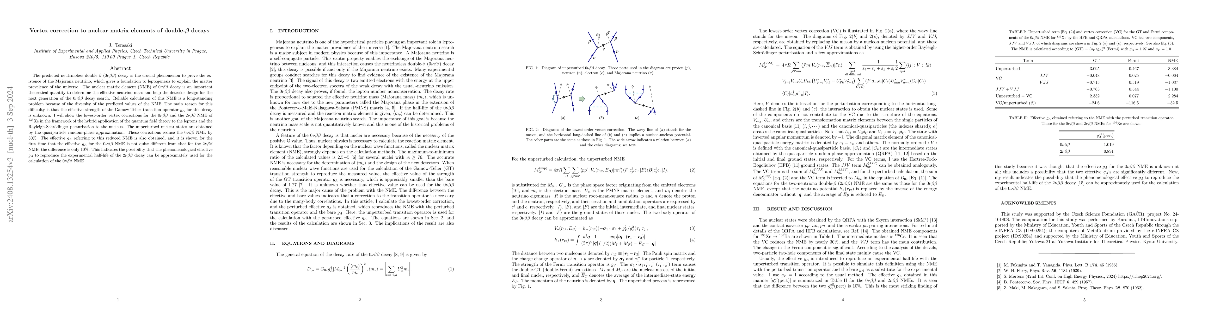 Thumbnail for Vertex correction to nuclear matrix elements of double-$β$ decays