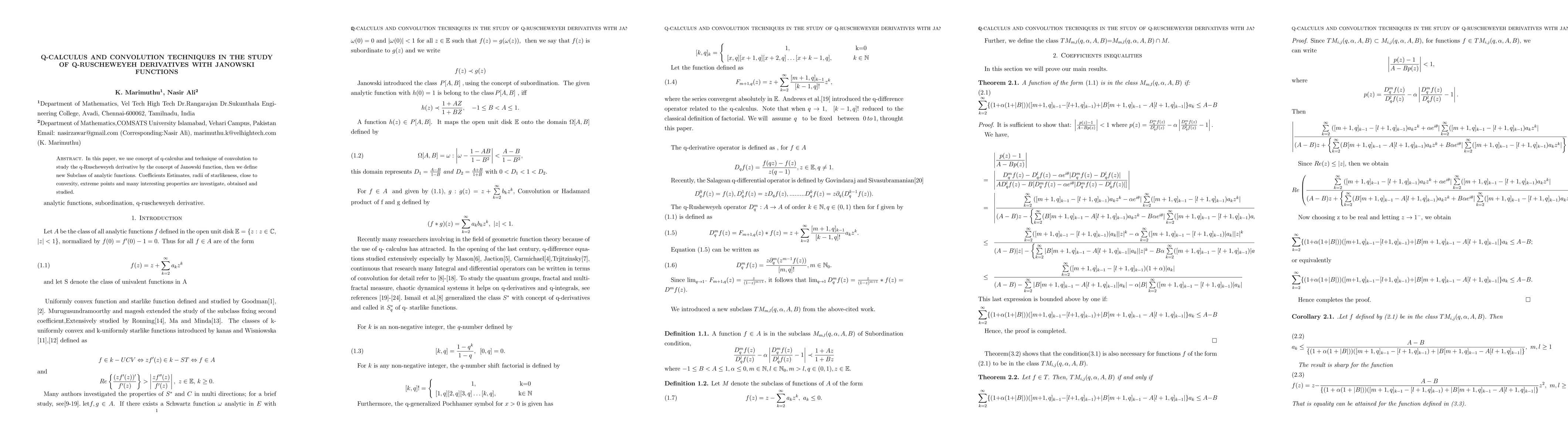 Thumbnail for q-Calculus and Convolution Techniques in the Study Of q-Ruscheweyeh
  Derivatives With Janowski Functions