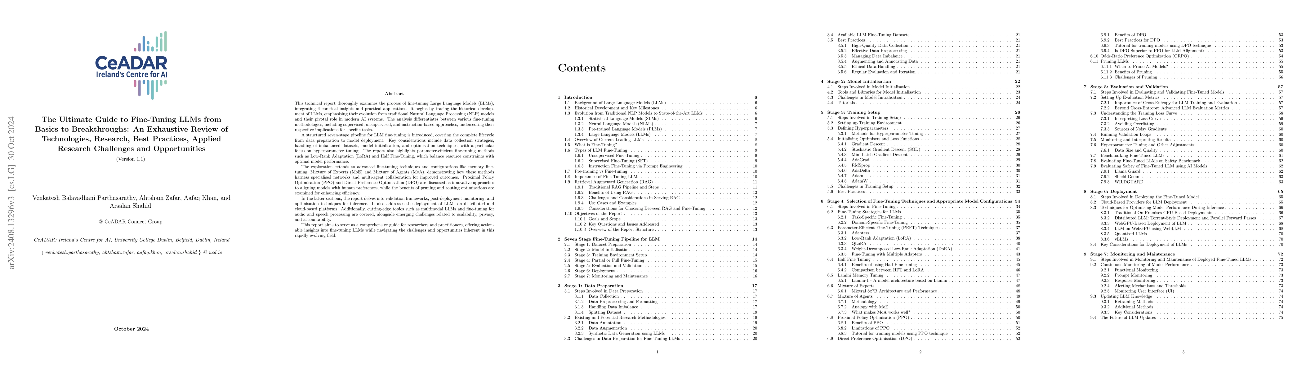 Thumbnail for The Ultimate Guide to Fine-Tuning LLMs from Basics to Breakthroughs: An
  Exhaustive Review of Technologies, Research, Best Practices, Applied Research
  Challenges and Opportunities