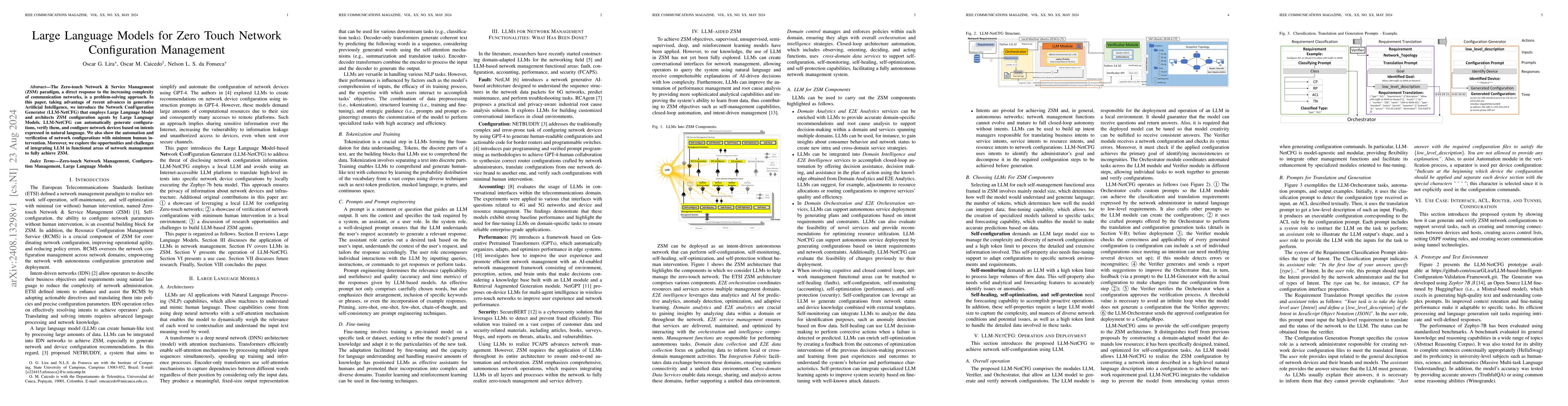 Thumbnail for Large Language Models for Zero Touch Network Configuration Management
