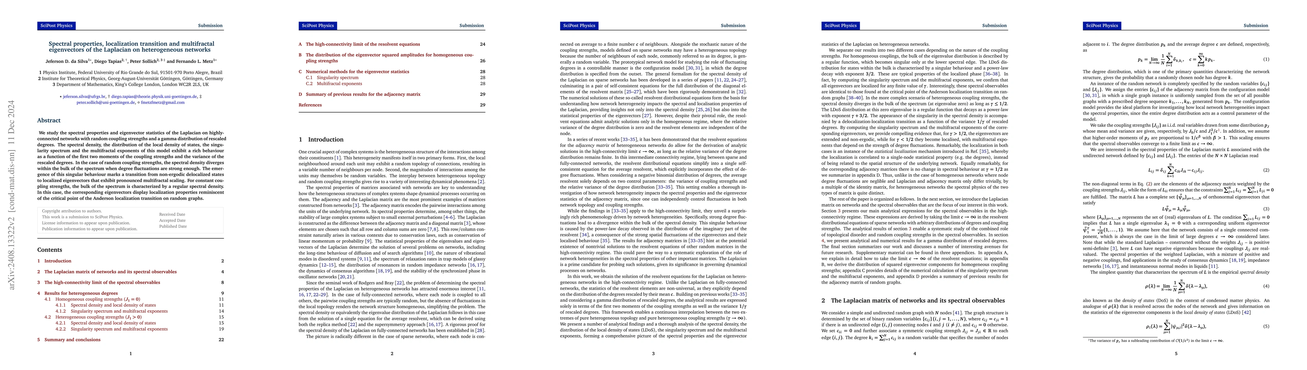 Thumbnail for Spectral properties, localization transition and multifractal
  eigenvectors of the Laplacian on heterogeneous networks