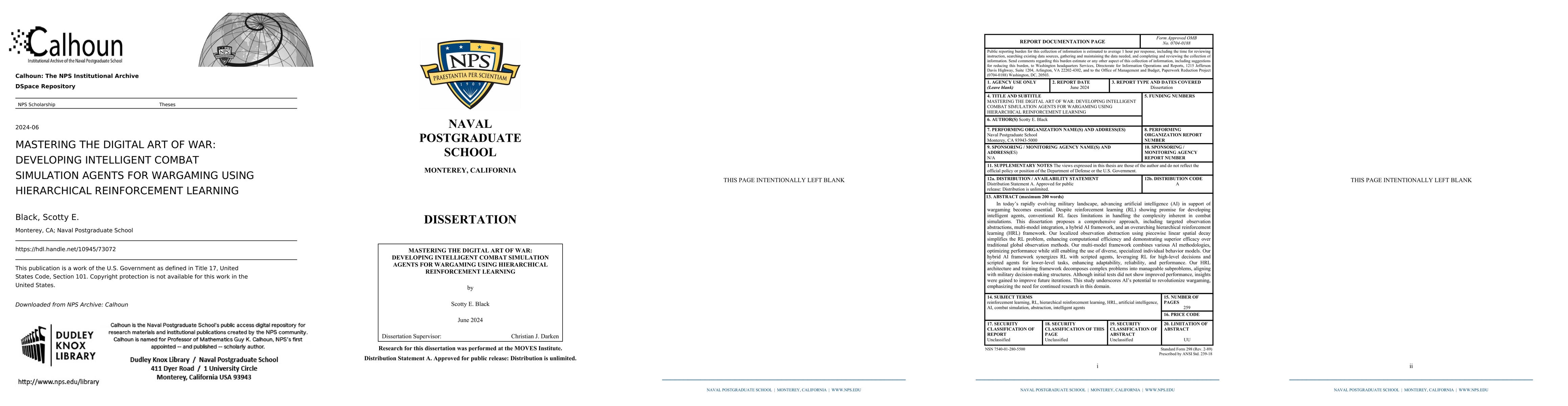 Thumbnail for Mastering the Digital Art of War: Developing Intelligent Combat
  Simulation Agents for Wargaming Using Hierarchical Reinforcement Learning