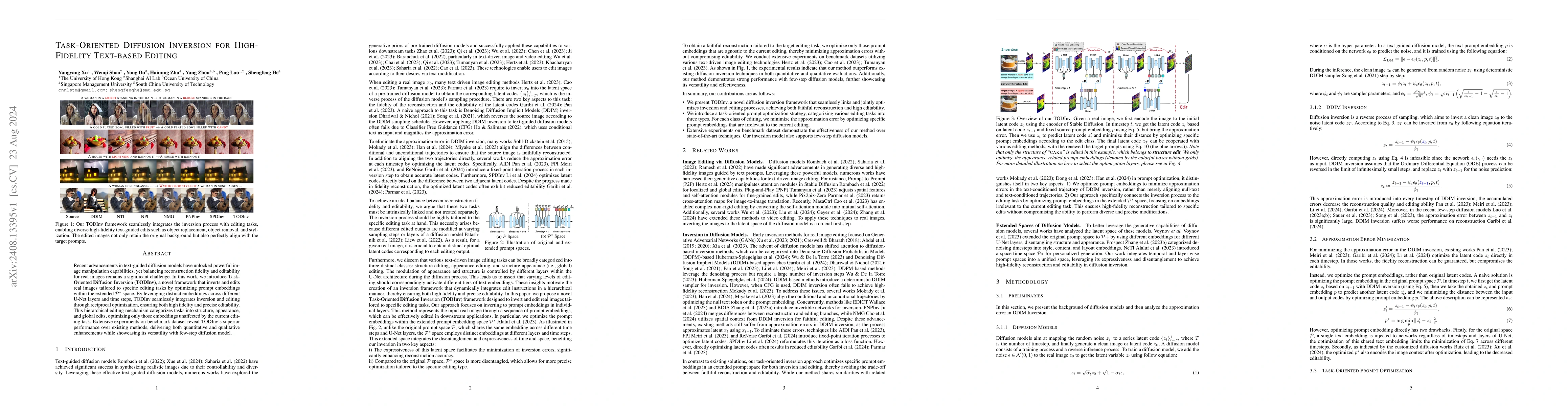 Thumbnail for Task-Oriented Diffusion Inversion for High-Fidelity Text-based Editing