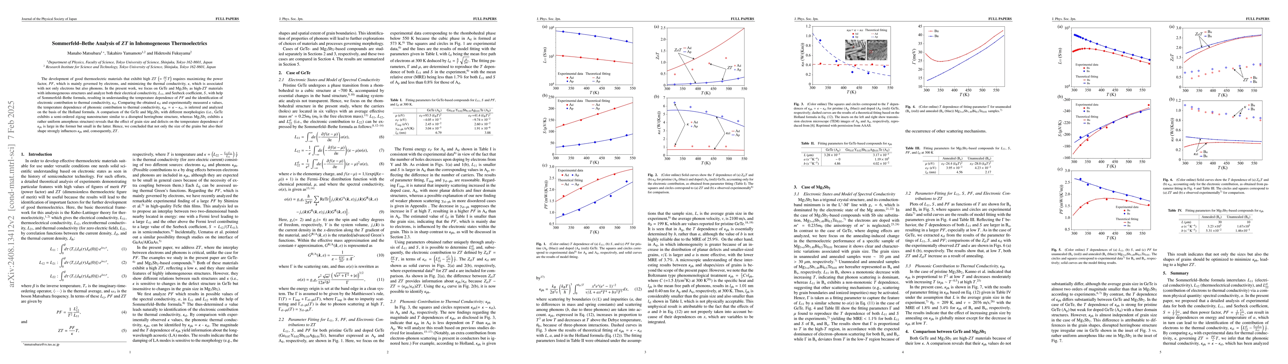 Thumbnail for Sommerfeld-Bethe analysis of ZT in inhomogeneous thermoelectrics