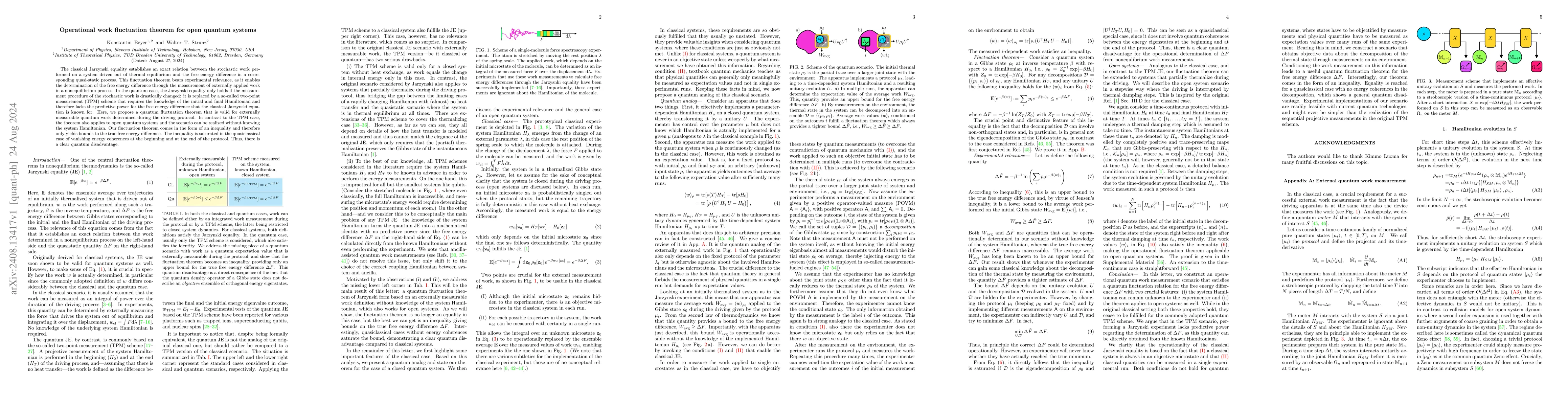 Thumbnail for Operational work fluctuation theorem for open quantum systems