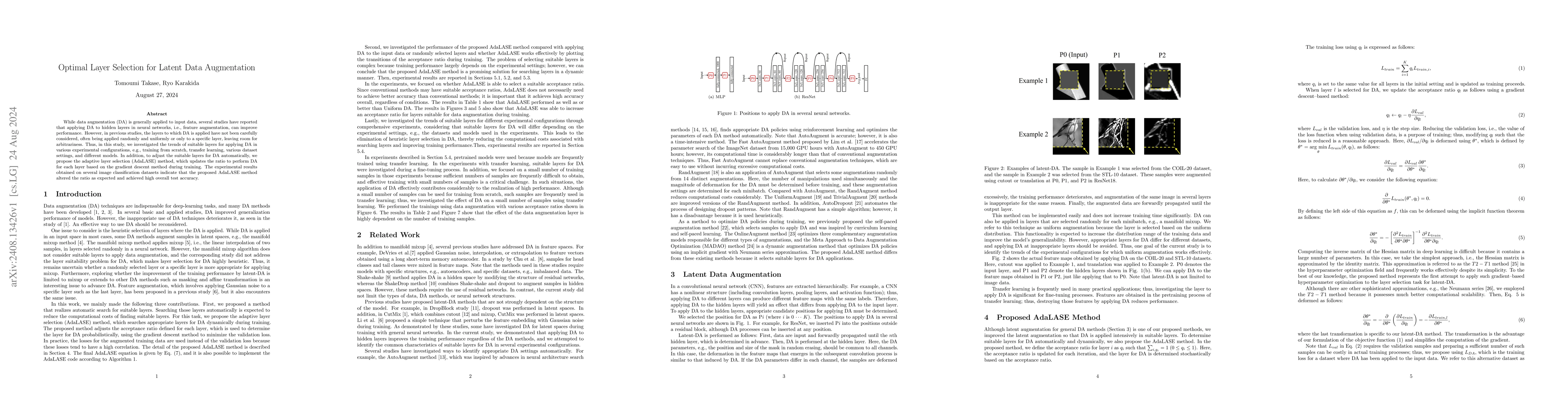 Thumbnail for Optimal Layer Selection for Latent Data Augmentation