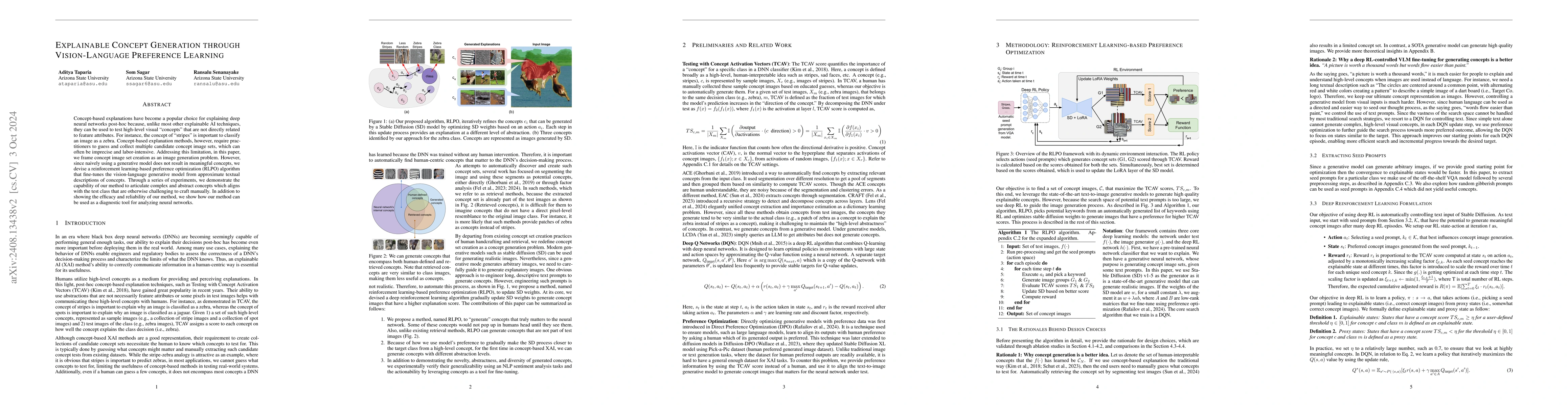Thumbnail for Explainable Concept Generation through Vision-Language Preference
  Learning