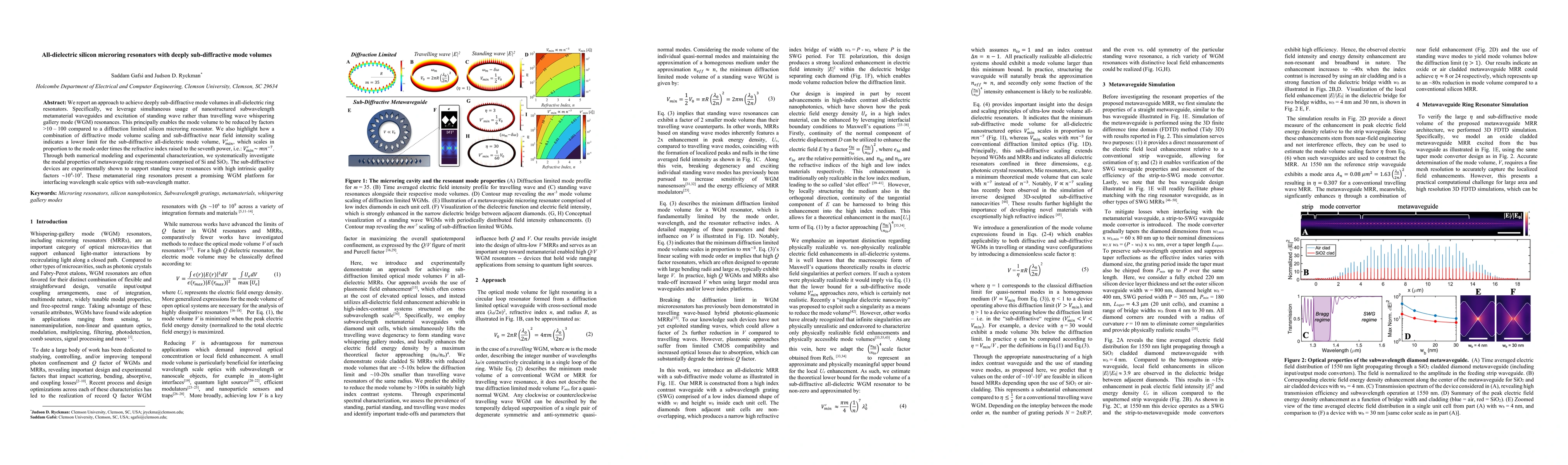 Thumbnail for All-dielectric silicon microring resonators with deeply sub-diffractive
  mode volumes