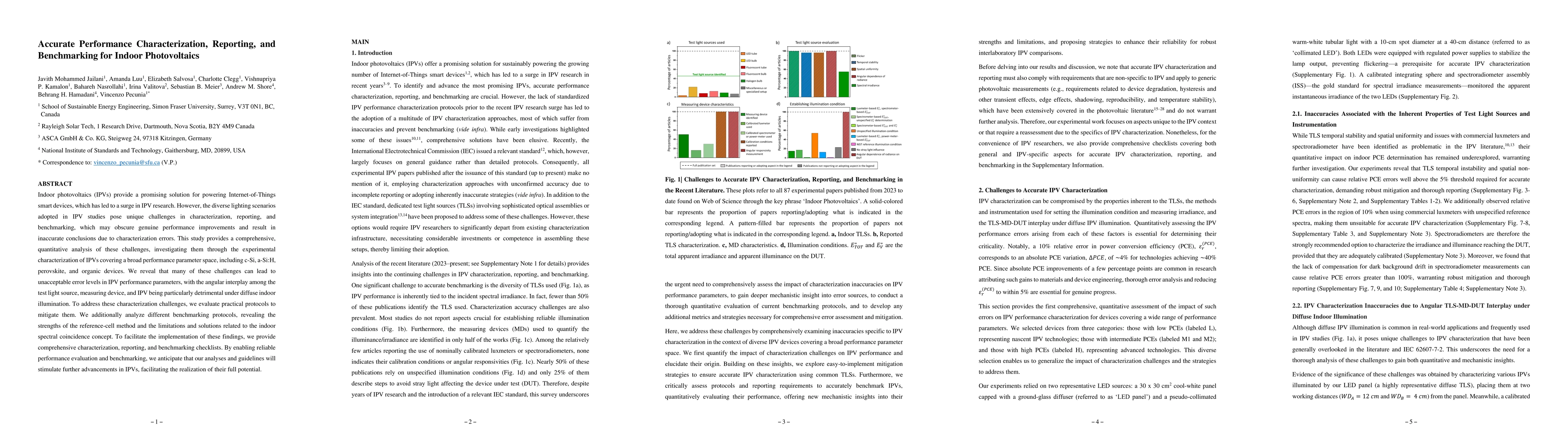 Thumbnail for Accurate Performance Characterization, Reporting, and Benchmarking for
  Indoor Photovoltaics