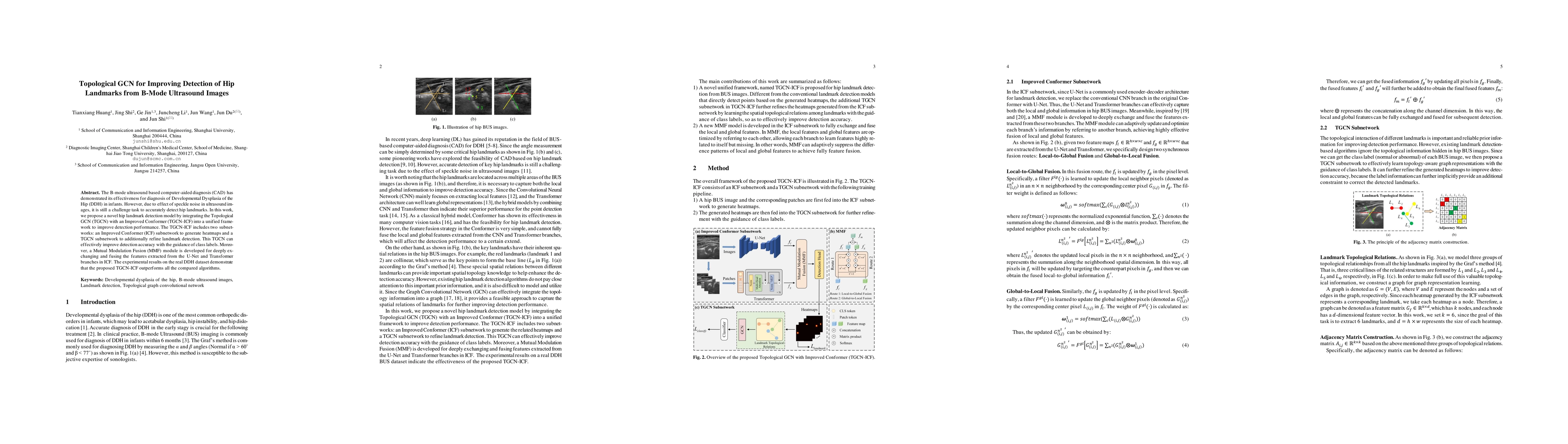 Thumbnail for Topological GCN for Improving Detection of Hip Landmarks from B-Mode
  Ultrasound Images