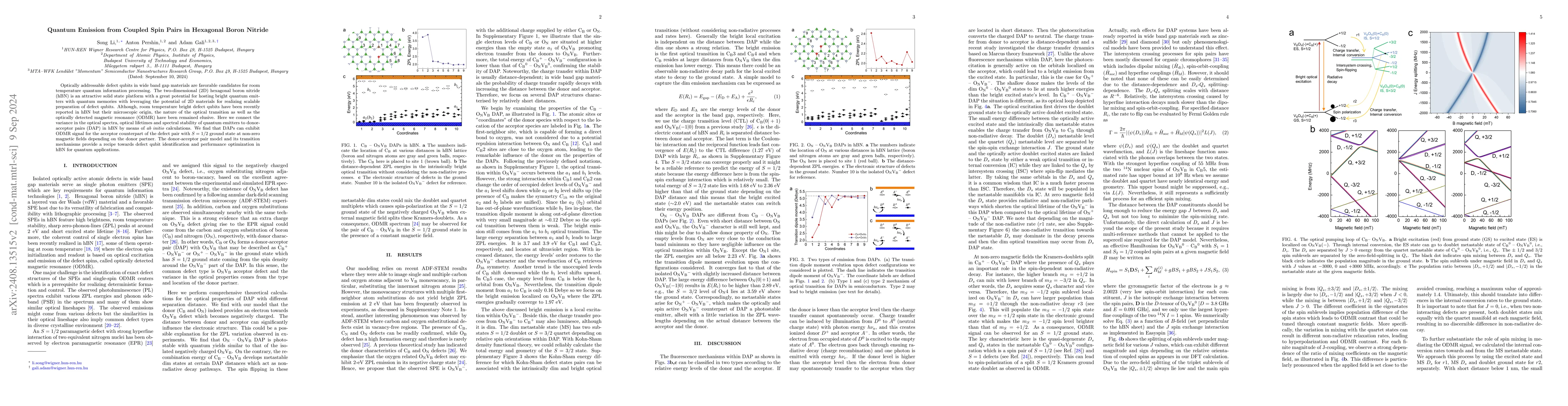 Thumbnail for Quantum Emission from Coupled Spin Pairs in Hexagonal Boron Nitride
