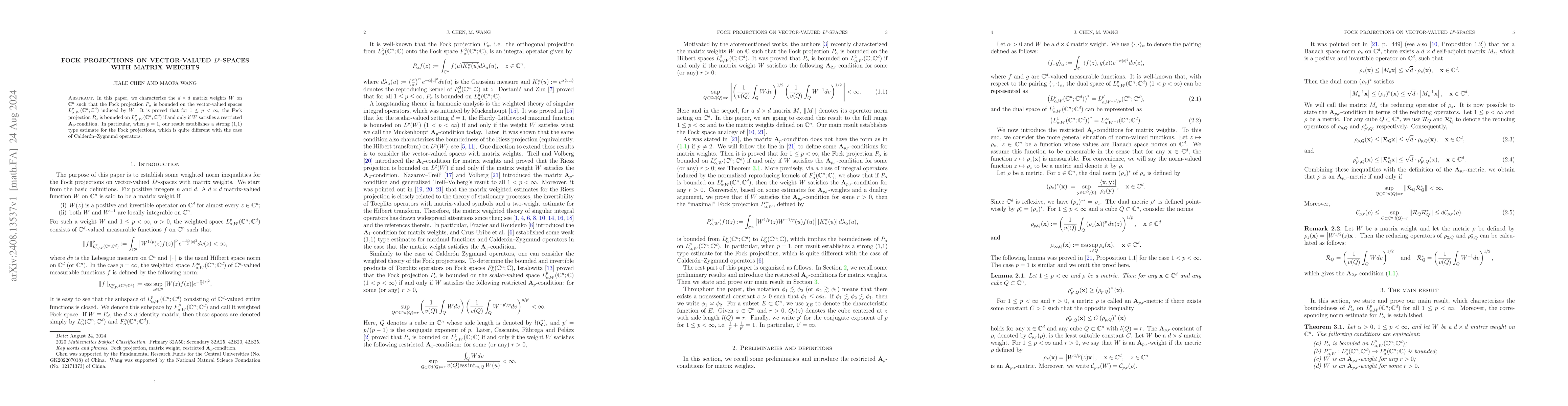 Thumbnail for Fock projections on vector-valued $L^p$-spaces with matrix weights