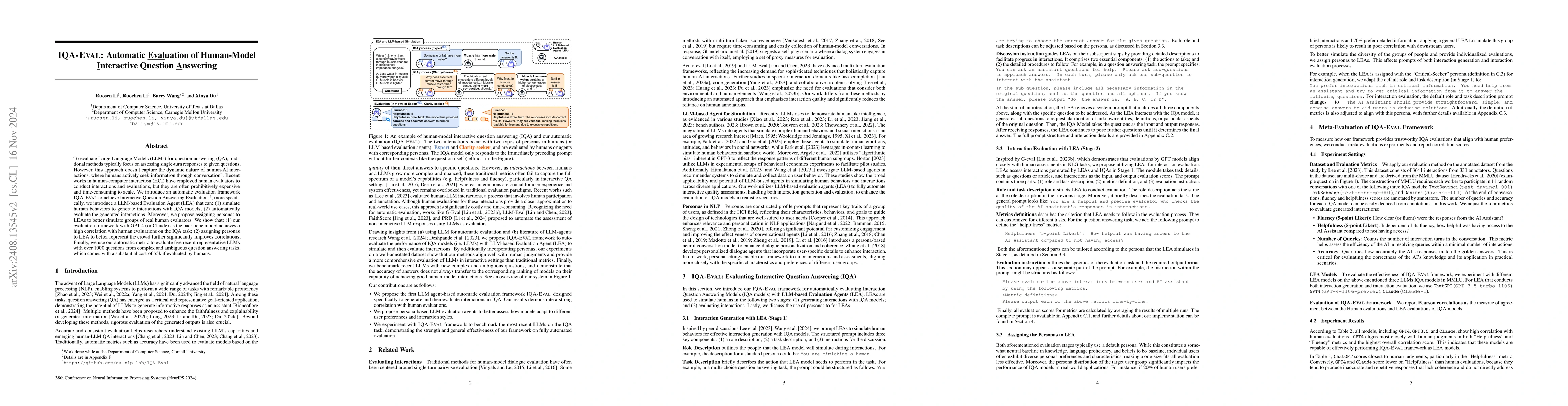 Thumbnail for IQA-EVAL: Automatic Evaluation of Human-Model Interactive Question
  Answering