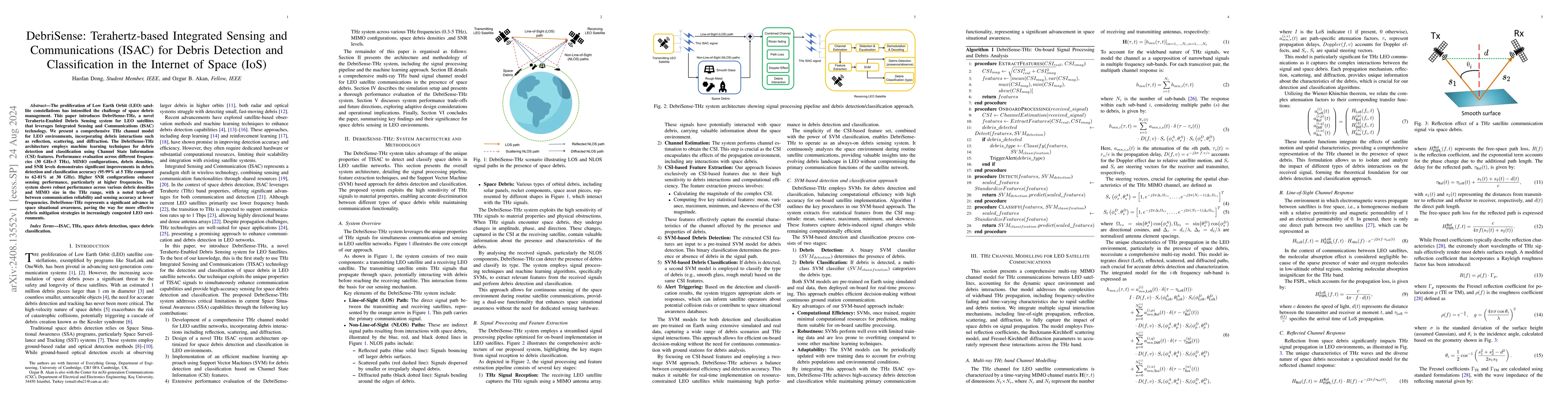 Thumbnail for DebriSense: Terahertz-based Integrated Sensing and Communications (ISAC)
  for Debris Detection and Classification in the Internet of Space (IoS)