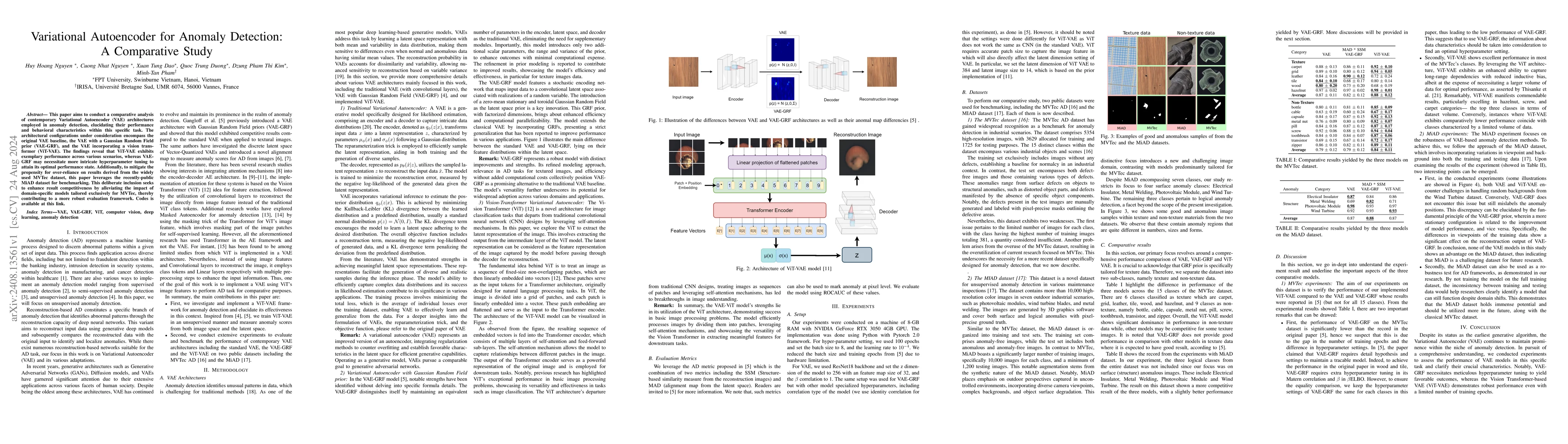 Thumbnail for Variational Autoencoder for Anomaly Detection: A Comparative Study