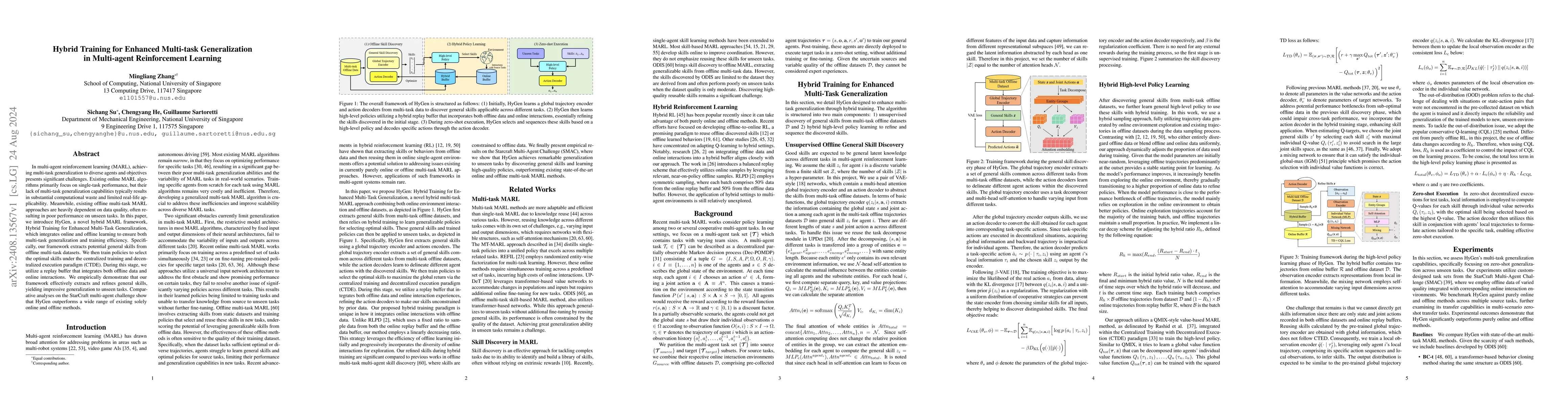 Thumbnail for Hybrid Training for Enhanced Multi-task Generalization in Multi-agent
  Reinforcement Learning