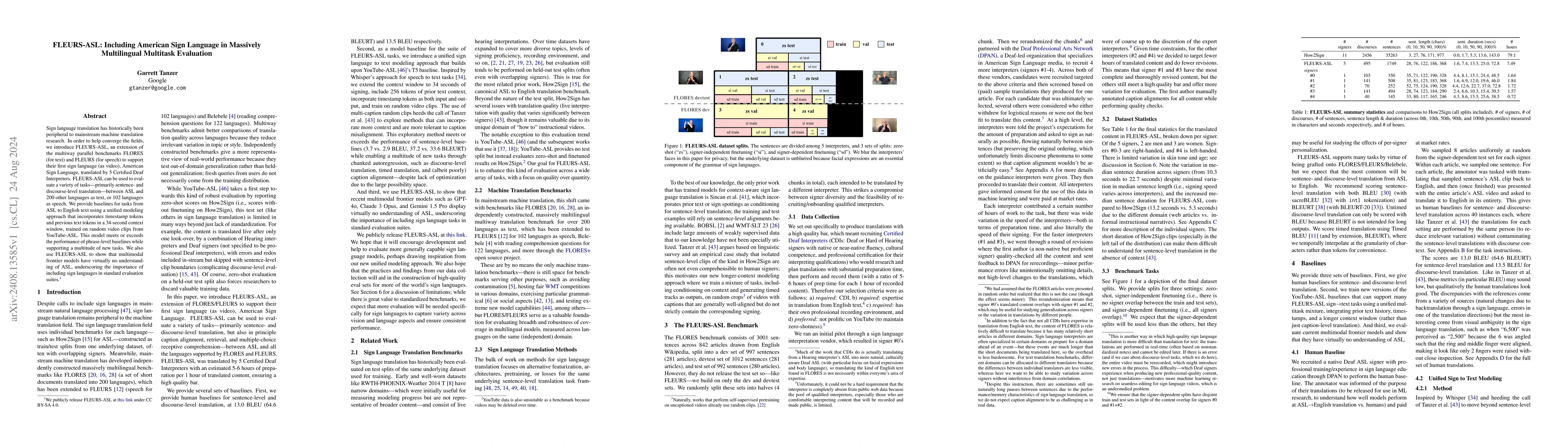 Thumbnail for FLEURS-ASL: Including American Sign Language in Massively Multilingual
  Multitask Evaluation