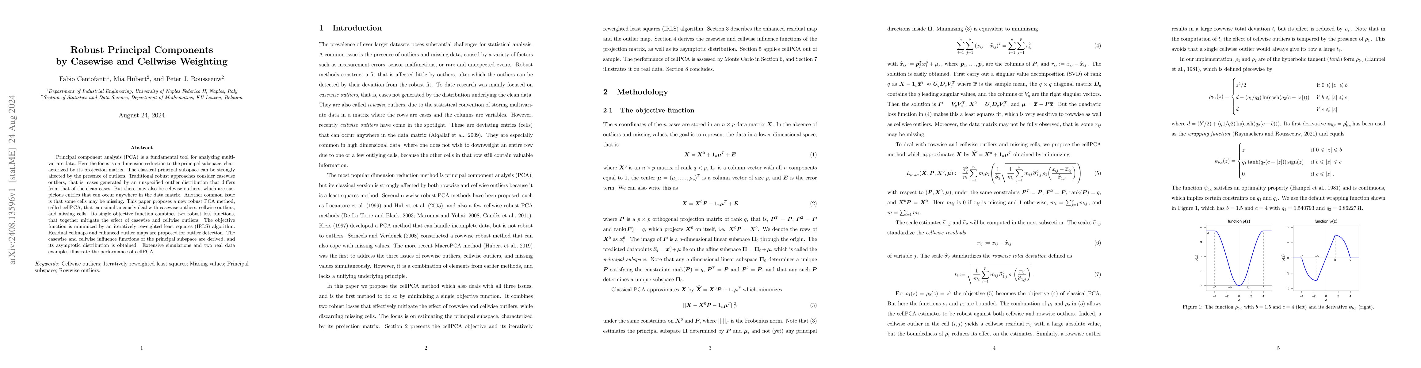 Thumbnail for Robust Principal Components by Casewise and Cellwise Weighting