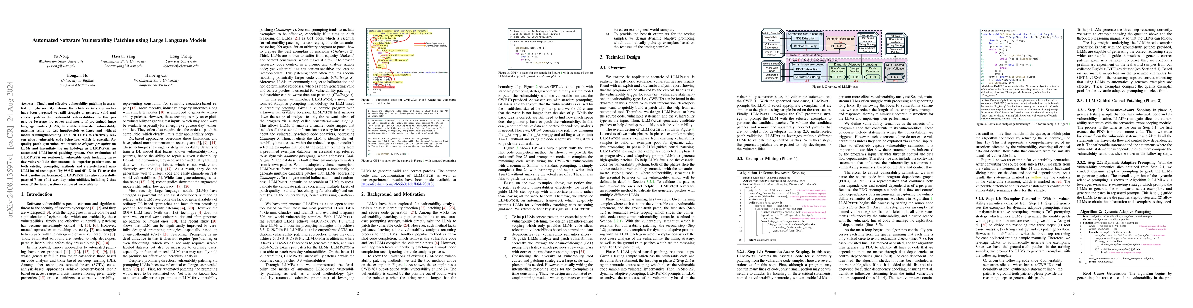 Thumbnail for Automated Software Vulnerability Patching using Large Language Models