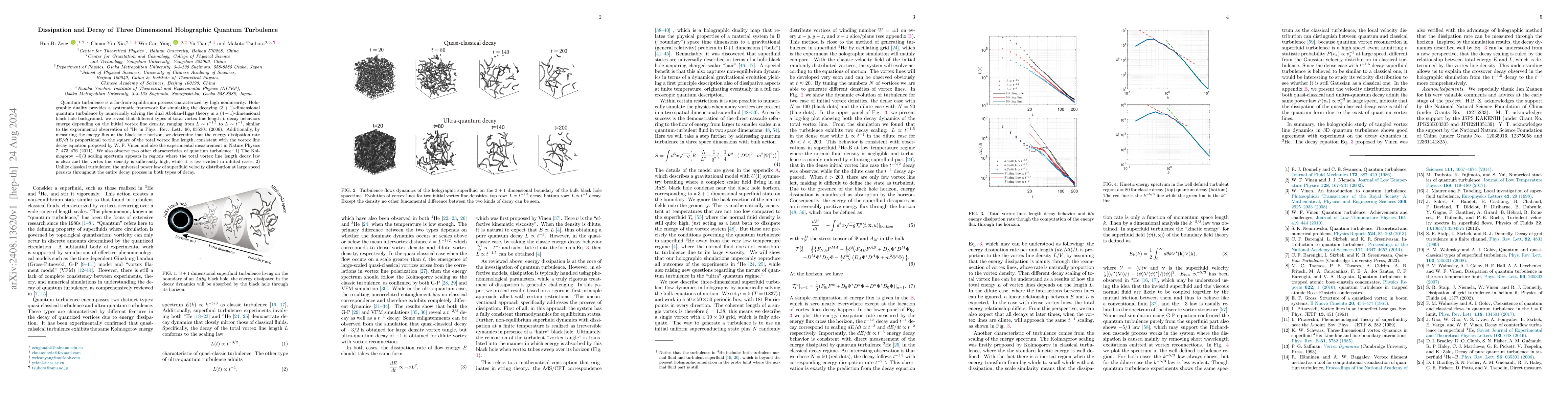 Thumbnail for Dissipation and Decay of Three Dimensional Holographic Quantum
  Turbulence