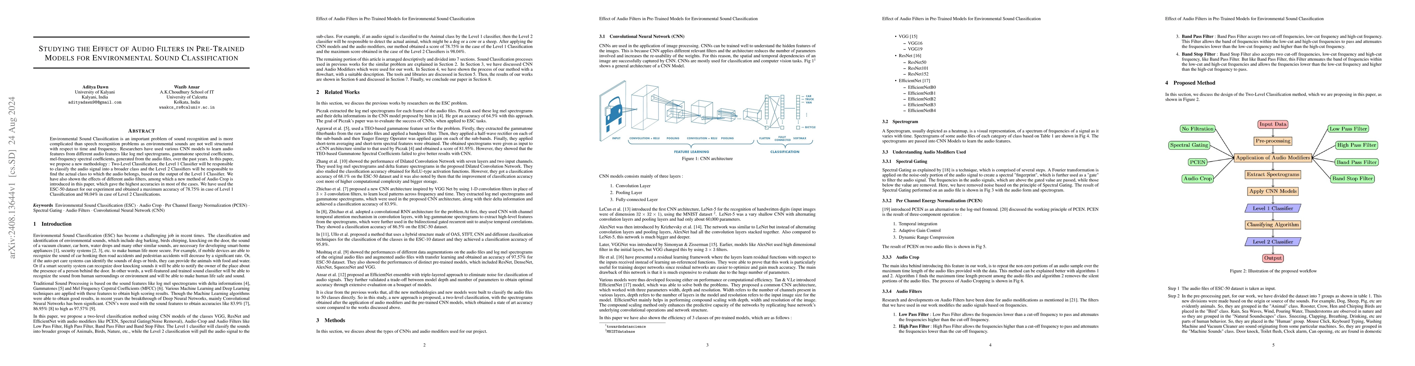 Thumbnail for Studying the Effect of Audio Filters in Pre-Trained Models for
  Environmental Sound Classification