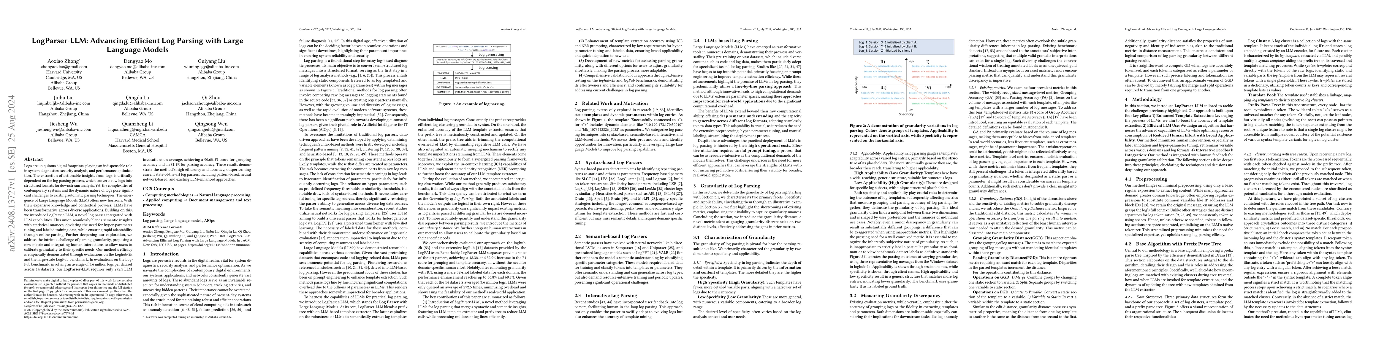 Thumbnail for LogParser-LLM: Advancing Efficient Log Parsing with Large Language
  Models