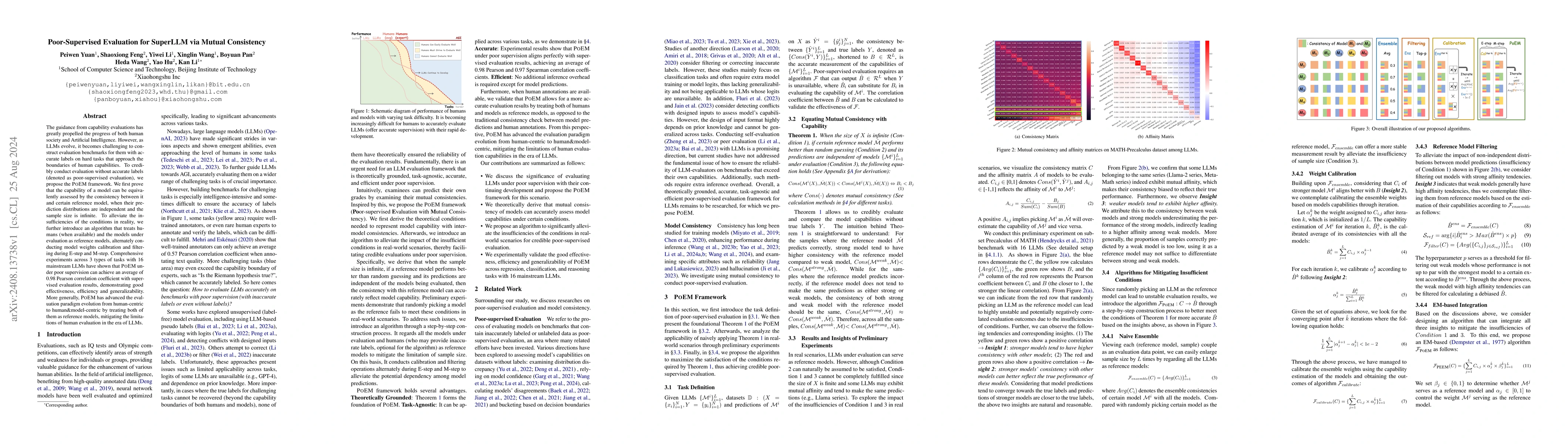 Thumbnail for Poor-Supervised Evaluation for SuperLLM via Mutual Consistency