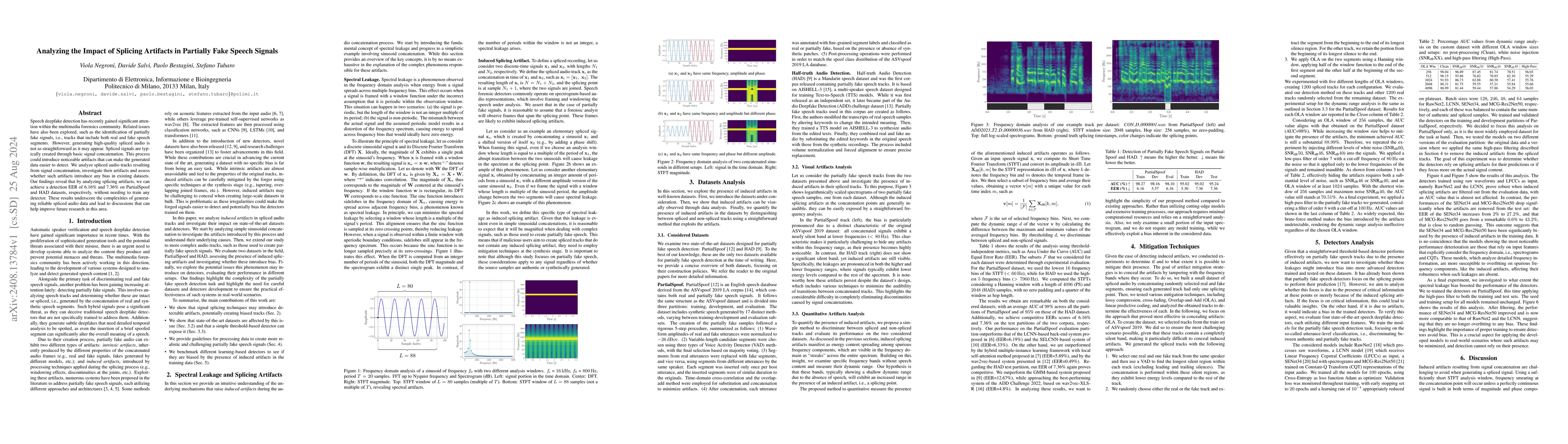 Thumbnail for Analyzing the Impact of Splicing Artifacts in Partially Fake Speech
  Signals