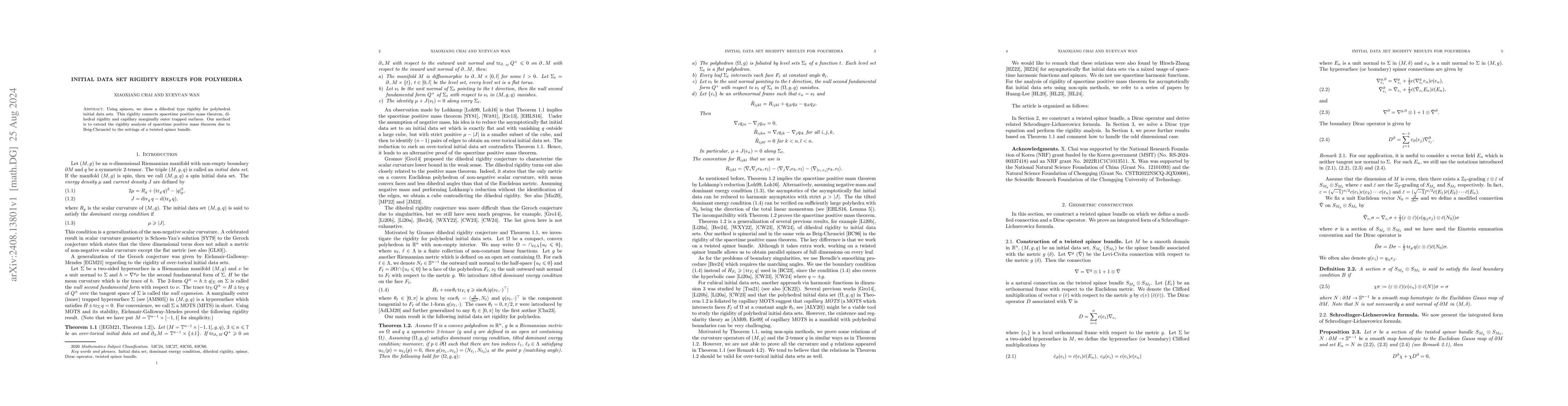 Thumbnail for Initial data set rigidity results for polyhedra