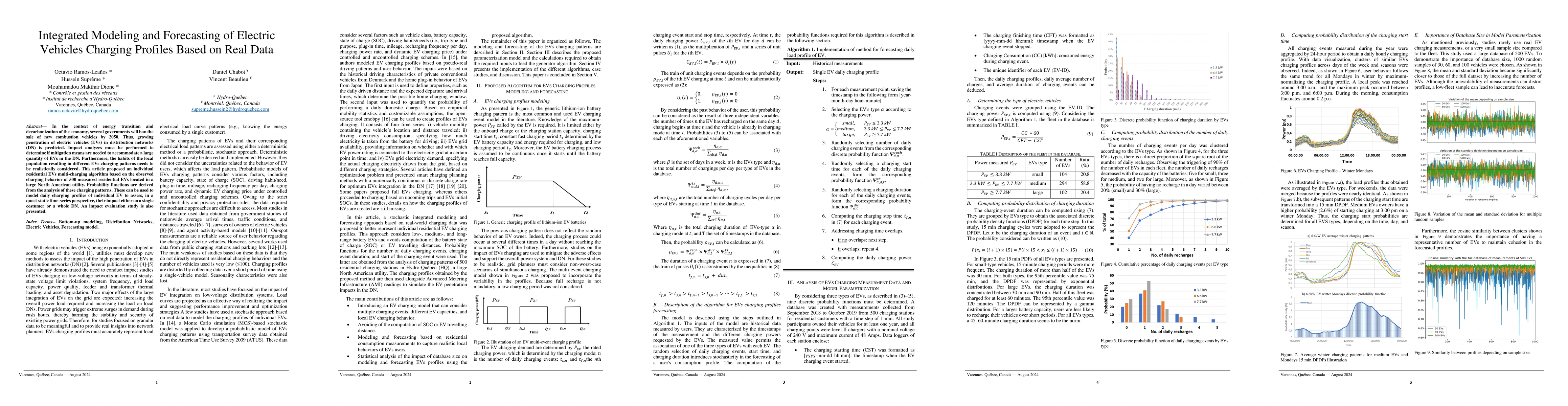 Thumbnail for Integrated Modeling and Forecasting of Electric Vehicles Charging
  Profiles Based on Real Data