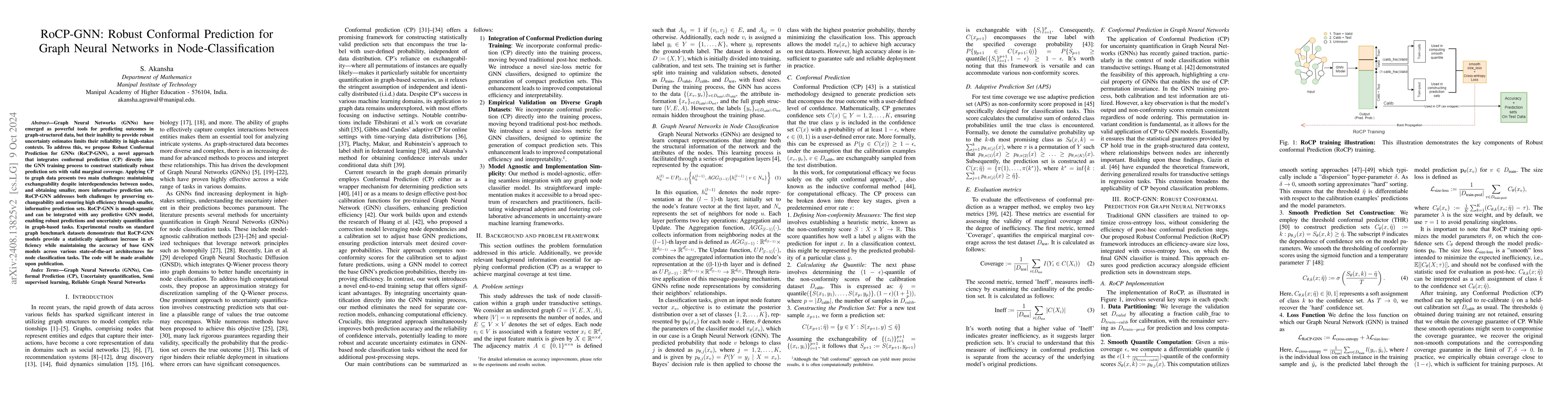 Thumbnail for RoCP-GNN: Robust Conformal Prediction for Graph Neural Networks in
  Node-Classification