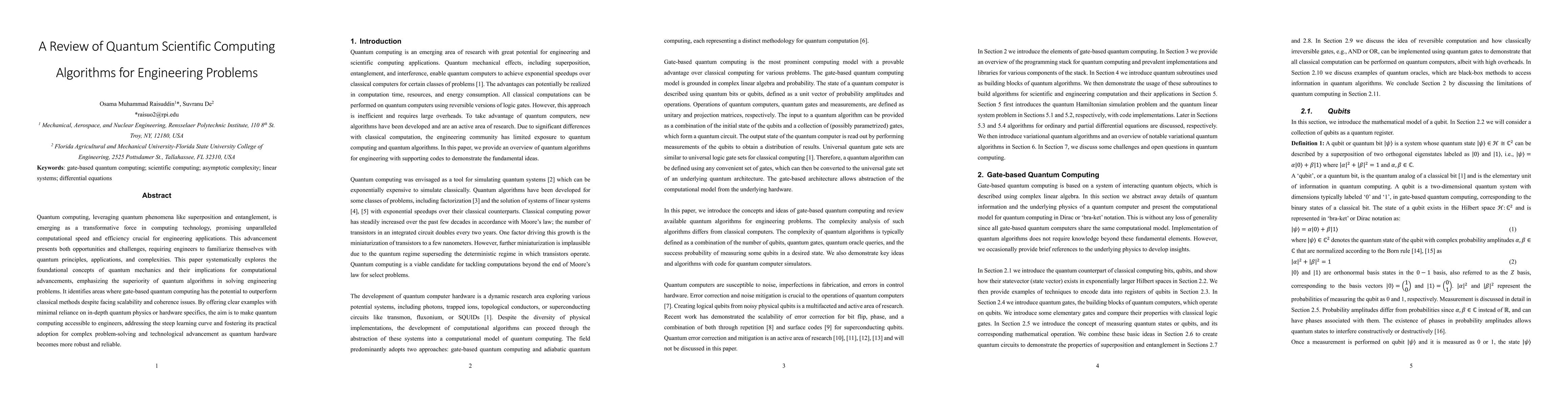 Thumbnail for A Review of Quantum Scientific Computing Algorithms for Engineering
  Problems