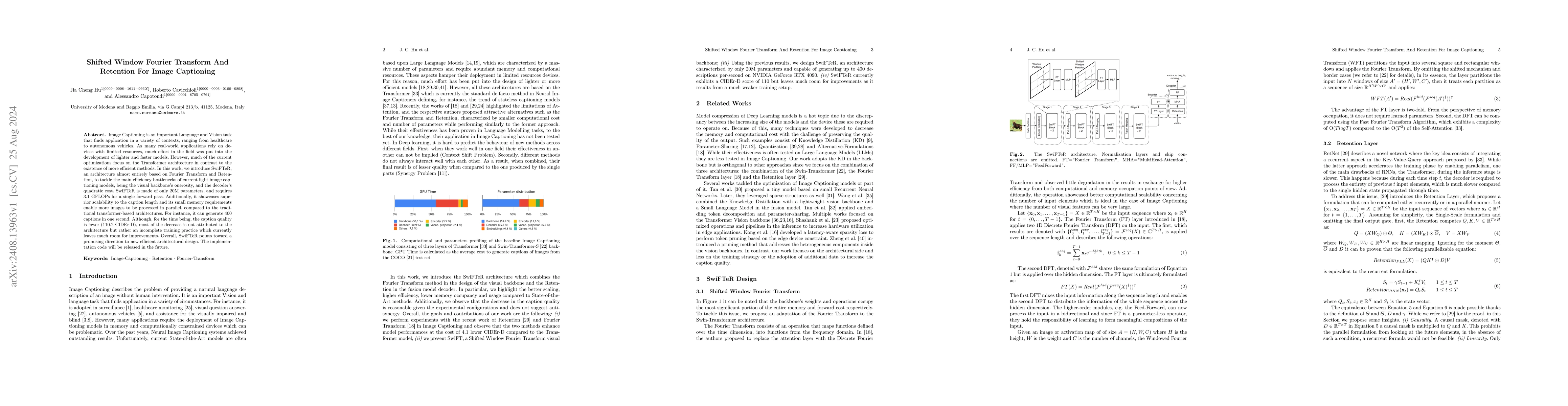 Thumbnail for Shifted Window Fourier Transform And Retention For Image Captioning