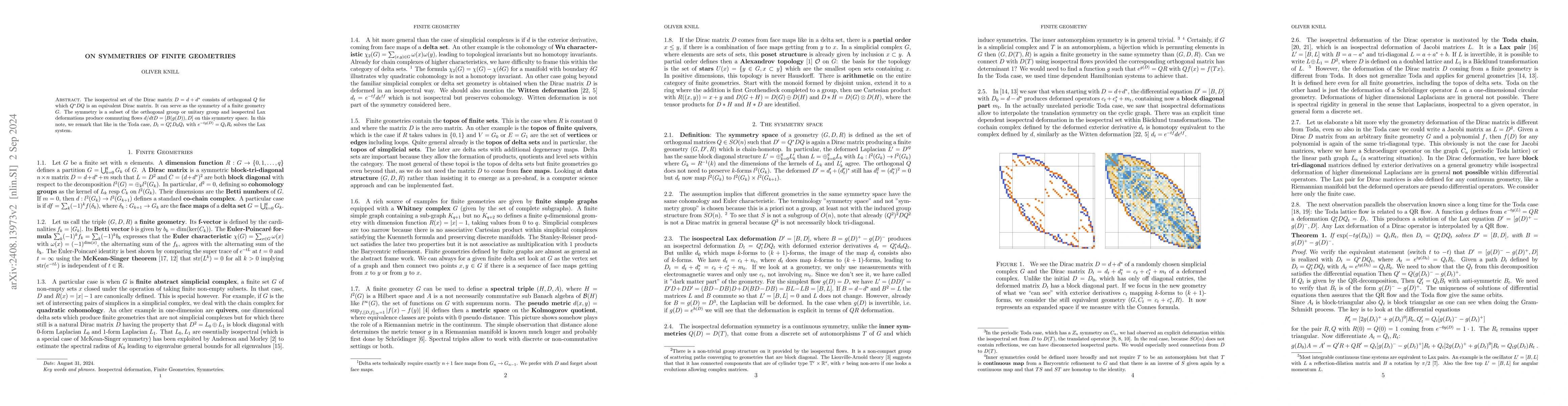 Thumbnail for On Symmetries of Finite Geometries