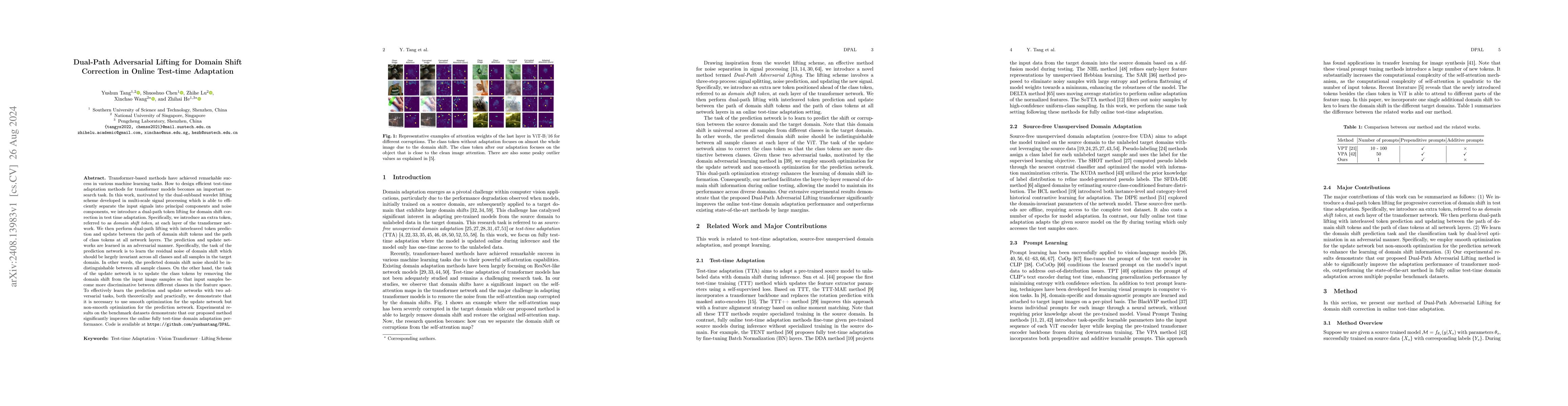 Thumbnail for Dual-Path Adversarial Lifting for Domain Shift Correction in Online
  Test-time Adaptation