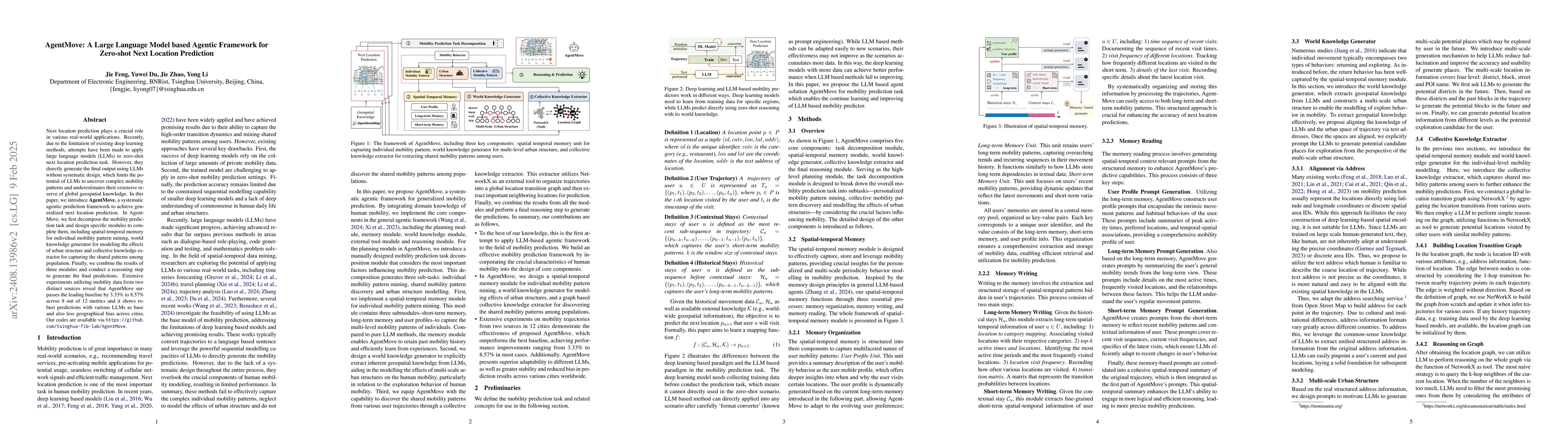 Thumbnail for AgentMove: Predicting Human Mobility Anywhere Using Large Language Model
  based Agentic Framework