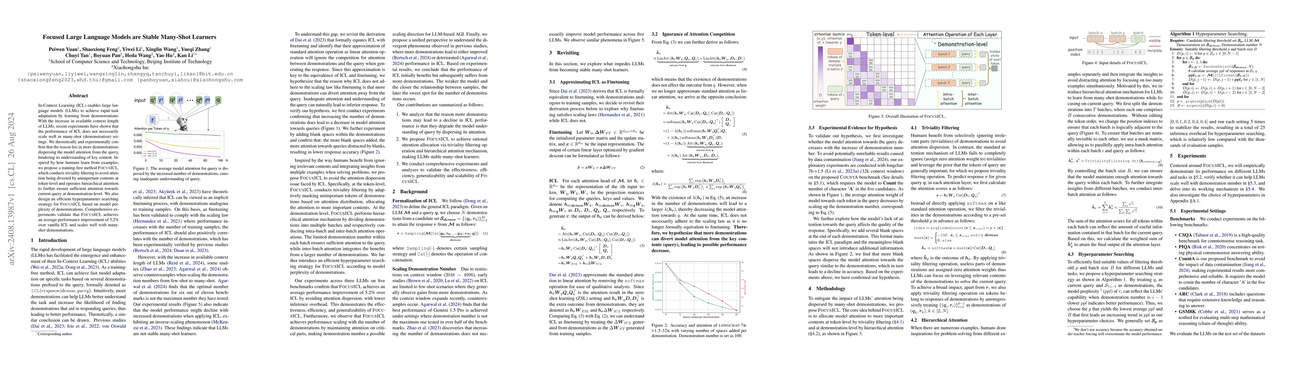 Thumbnail for Focused Large Language Models are Stable Many-Shot Learners