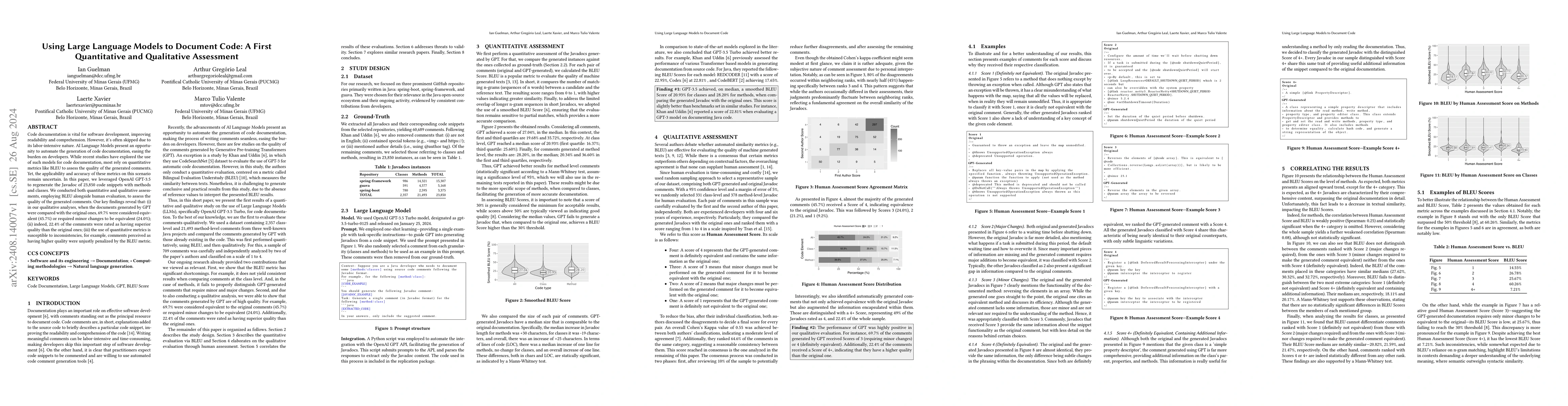 Thumbnail for Using Large Language Models to Document Code: A First Quantitative and
  Qualitative Assessment