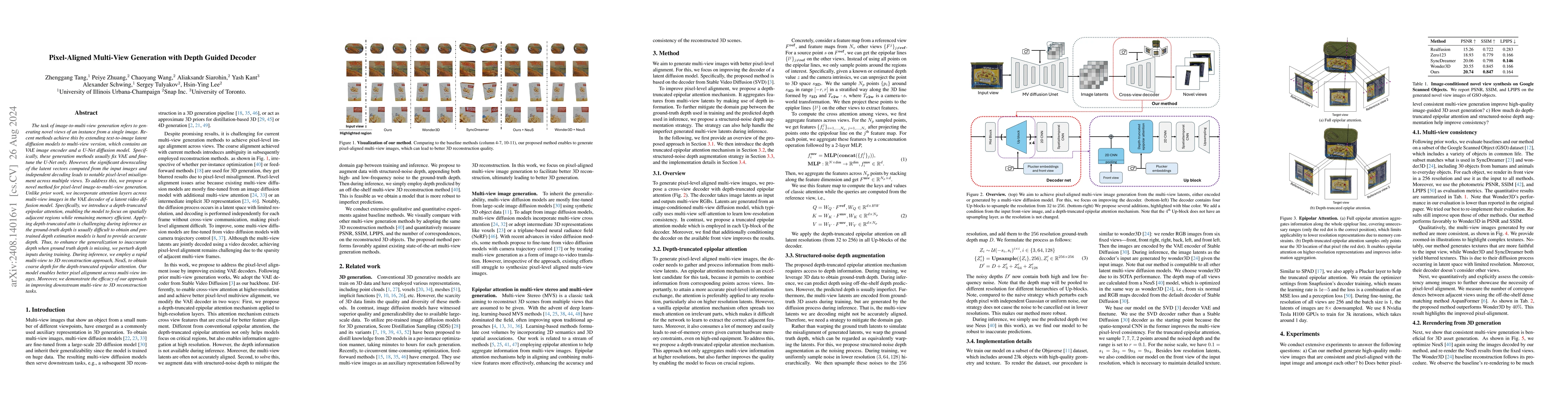 Thumbnail for Pixel-Aligned Multi-View Generation with Depth Guided Decoder